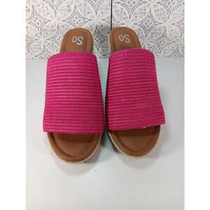 So open Toe Wedge women's Sandals Pink Size 9M 4”wedge